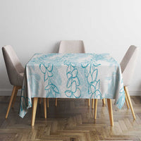 Hawaii Plumeria Lei Tablecloth Aloha Festive Vibe - Turquoise LT7 - Polynesian Pride