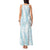 Hawaii Plumeria Lei Tank Maxi Dress Aloha Festive Vibe - Turquoise