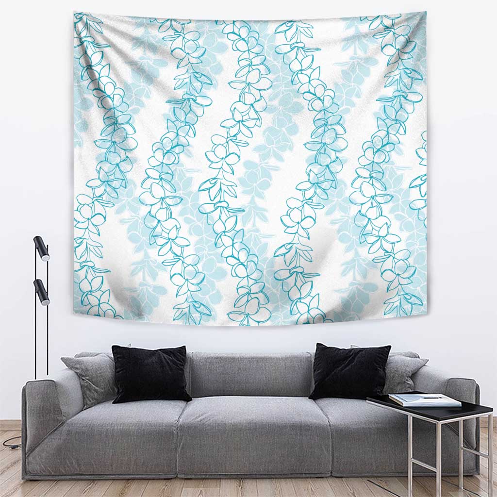 Hawaii Plumeria Lei Tapestry Aloha Festive Vibe - Turquoise LT7 Turquoise - Polynesian Pride