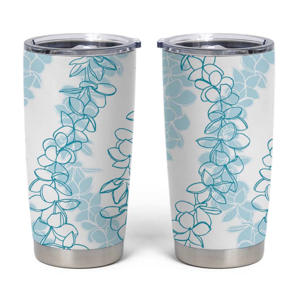 Hawaii Plumeria Lei Tumbler Cup Aloha Festive Vibe - Turquoise LT7 Turquoise - Polynesian Pride