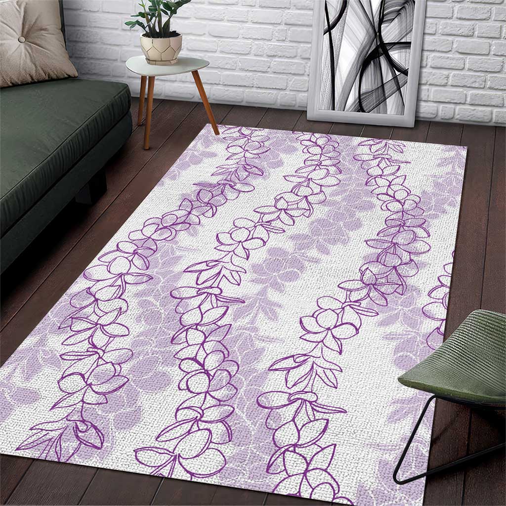 Hawaii Plumeria Lei Area Rug Aloha Festive Vibe - Amethyst LT7 Amethyst - Polynesian Pride