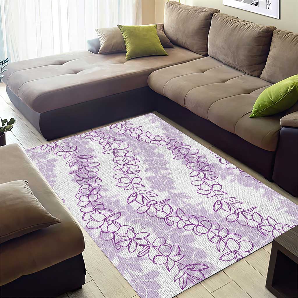 Hawaii Plumeria Lei Area Rug Aloha Festive Vibe - Amethyst LT7 - Polynesian Pride