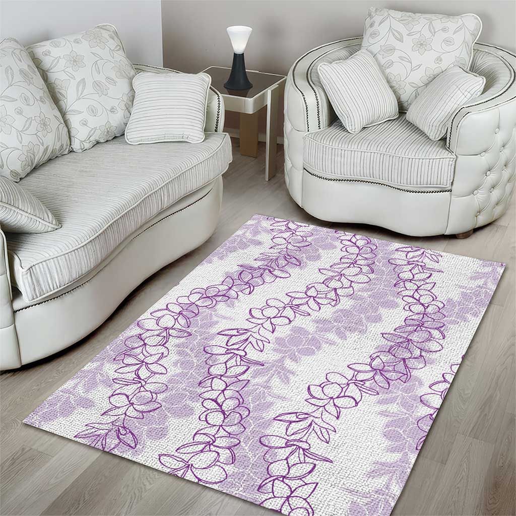 Hawaii Plumeria Lei Area Rug Aloha Festive Vibe - Amethyst LT7 - Polynesian Pride