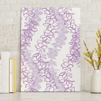 Hawaii Plumeria Lei Canvas Wall Art Aloha Festive Vibe - Amethyst LT7 Without Frame Amethyst - Polynesian Pride