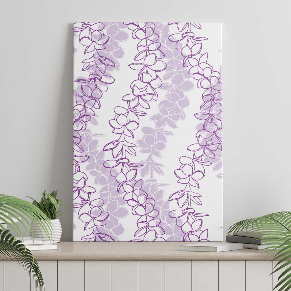 Hawaii Plumeria Lei Canvas Wall Art Aloha Festive Vibe - Amethyst LT7 - Polynesian Pride