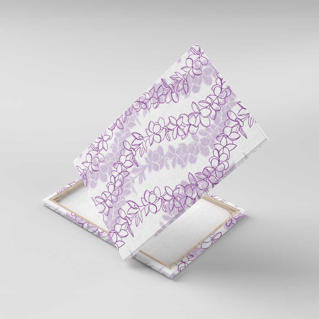 Hawaii Plumeria Lei Canvas Wall Art Aloha Festive Vibe - Amethyst LT7 With Frame Amethyst - Polynesian Pride