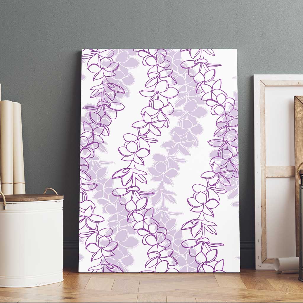 Hawaii Plumeria Lei Canvas Wall Art Aloha Festive Vibe - Amethyst LT7 - Polynesian Pride