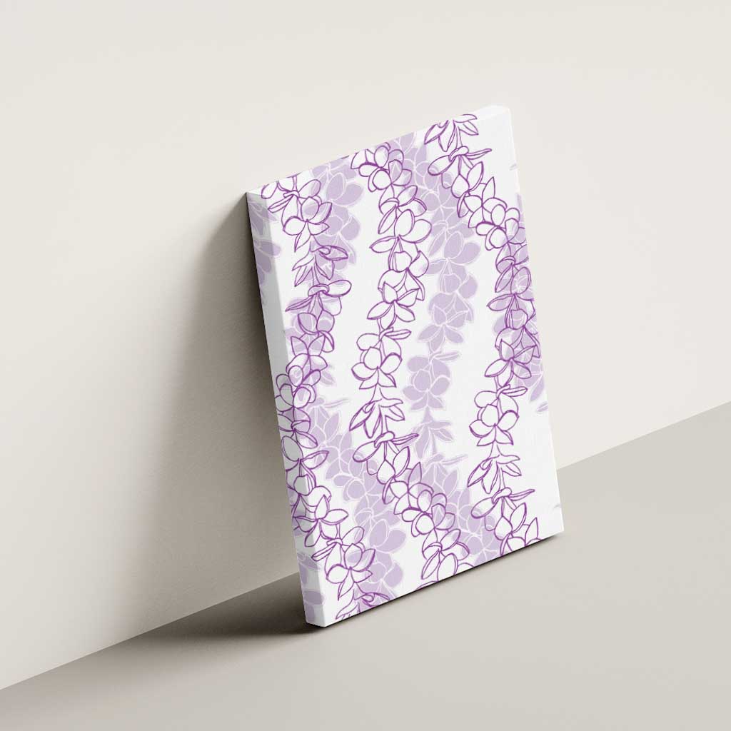 Hawaii Plumeria Lei Canvas Wall Art Aloha Festive Vibe - Amethyst LT7 - Polynesian Pride
