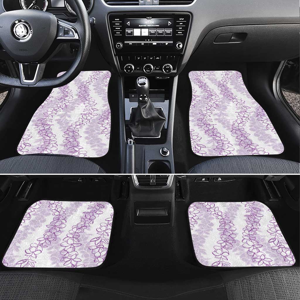 Hawaii Plumeria Lei Car Mats Aloha Festive Vibe - Amethyst LT7 Set 4pcs Amethyst - Polynesian Pride