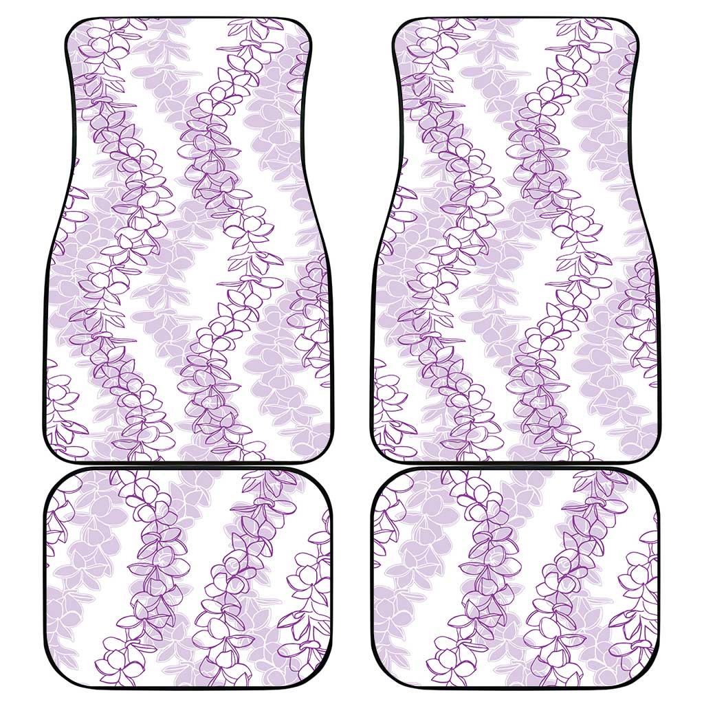 Hawaii Plumeria Lei Car Mats Aloha Festive Vibe - Amethyst LT7 - Polynesian Pride