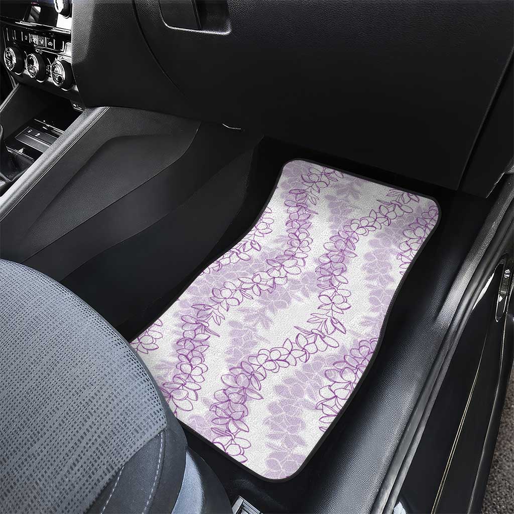 Hawaii Plumeria Lei Car Mats Aloha Festive Vibe - Amethyst LT7 - Polynesian Pride