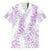 Hawaii Plumeria Lei Family Matching Long Sleeve Bodycon Dress and Hawaiian Shirt Aloha Festive Vibe - Amethyst