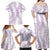 Hawaii Plumeria Lei Family Matching Off Shoulder Maxi Dress and Hawaiian Shirt Aloha Festive Vibe - Amethyst