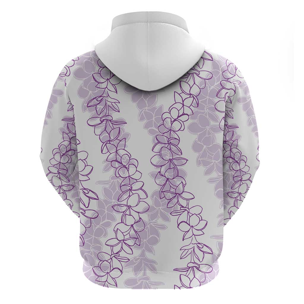 Hawaii Plumeria Lei Hoodie Aloha Festive Vibe - Amethyst LT7 - Polynesian Pride