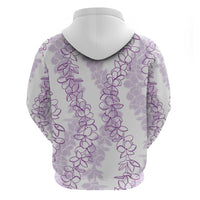 Hawaii Plumeria Lei Hoodie Aloha Festive Vibe - Amethyst LT7 - Polynesian Pride