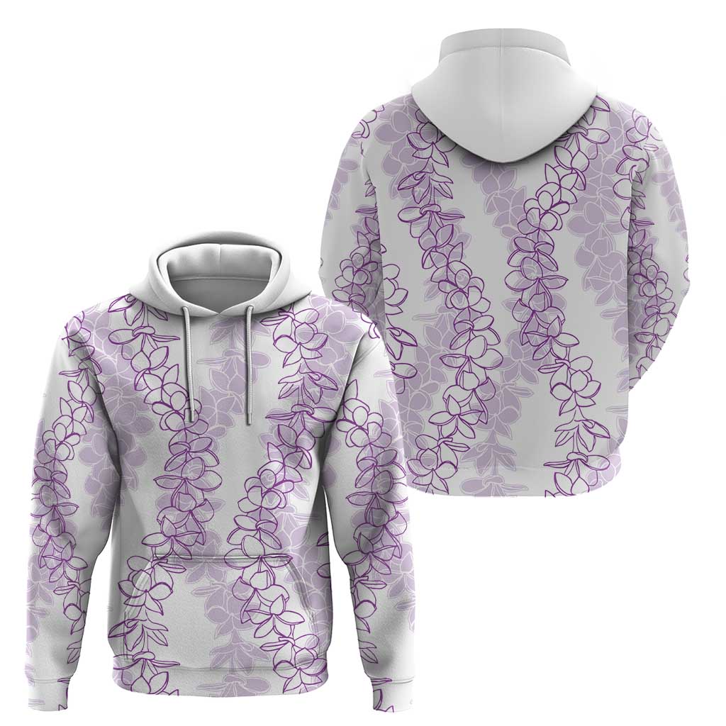 Hawaii Plumeria Lei Hoodie Aloha Festive Vibe - Amethyst LT7 - Polynesian Pride