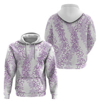 Hawaii Plumeria Lei Hoodie Aloha Festive Vibe - Amethyst LT7 - Polynesian Pride