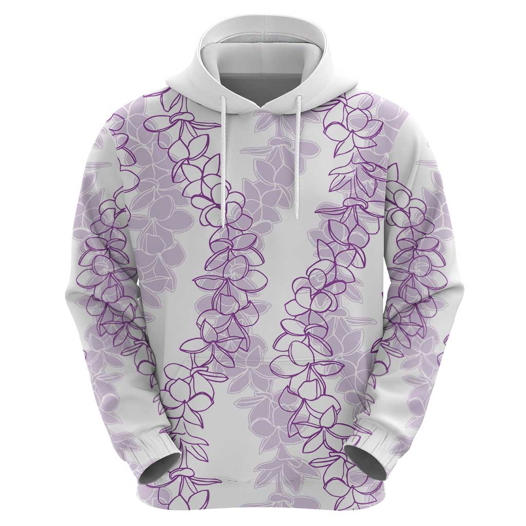 Hawaii Plumeria Lei Hoodie Aloha Festive Vibe - Amethyst LT7 - Polynesian Pride