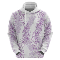 Hawaii Plumeria Lei Hoodie Aloha Festive Vibe - Amethyst LT7 - Polynesian Pride