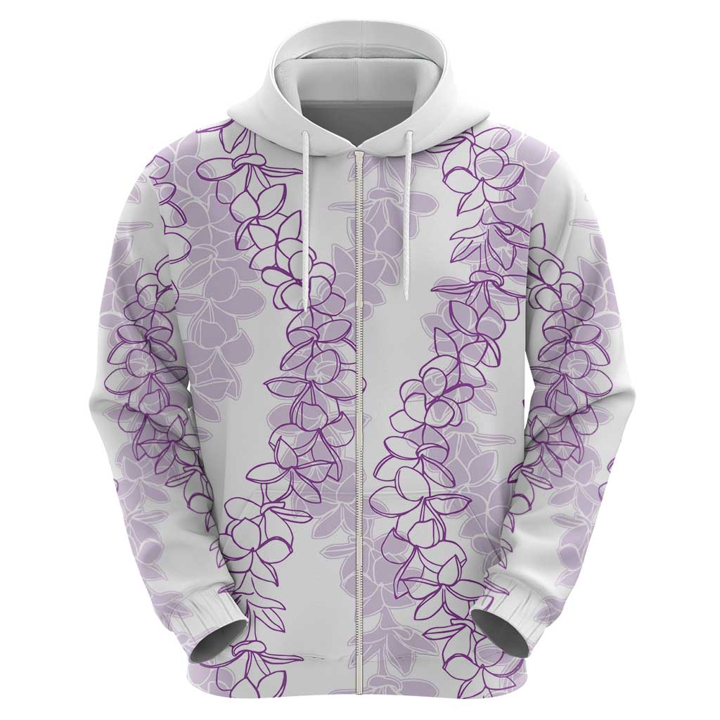 Hawaii Plumeria Lei Hoodie Aloha Festive Vibe - Amethyst LT7 - Polynesian Pride