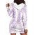 Hawaii Plumeria Lei Hoodie Dress Aloha Festive Vibe - Amethyst