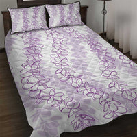 Hawaii Plumeria Lei Quilt Bed Set Aloha Festive Vibe - Amethyst LT7 Amethyst - Polynesian Pride