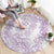 Hawaii Plumeria Lei Round Carpet Aloha Festive Vibe - Amethyst