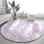 Hawaii Plumeria Lei Round Carpet Aloha Festive Vibe - Amethyst