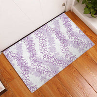 Hawaii Plumeria Lei Rubber Doormat Aloha Festive Vibe - Amethyst LT7 - Polynesian Pride