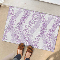 Hawaii Plumeria Lei Rubber Doormat Aloha Festive Vibe - Amethyst LT7 - Polynesian Pride