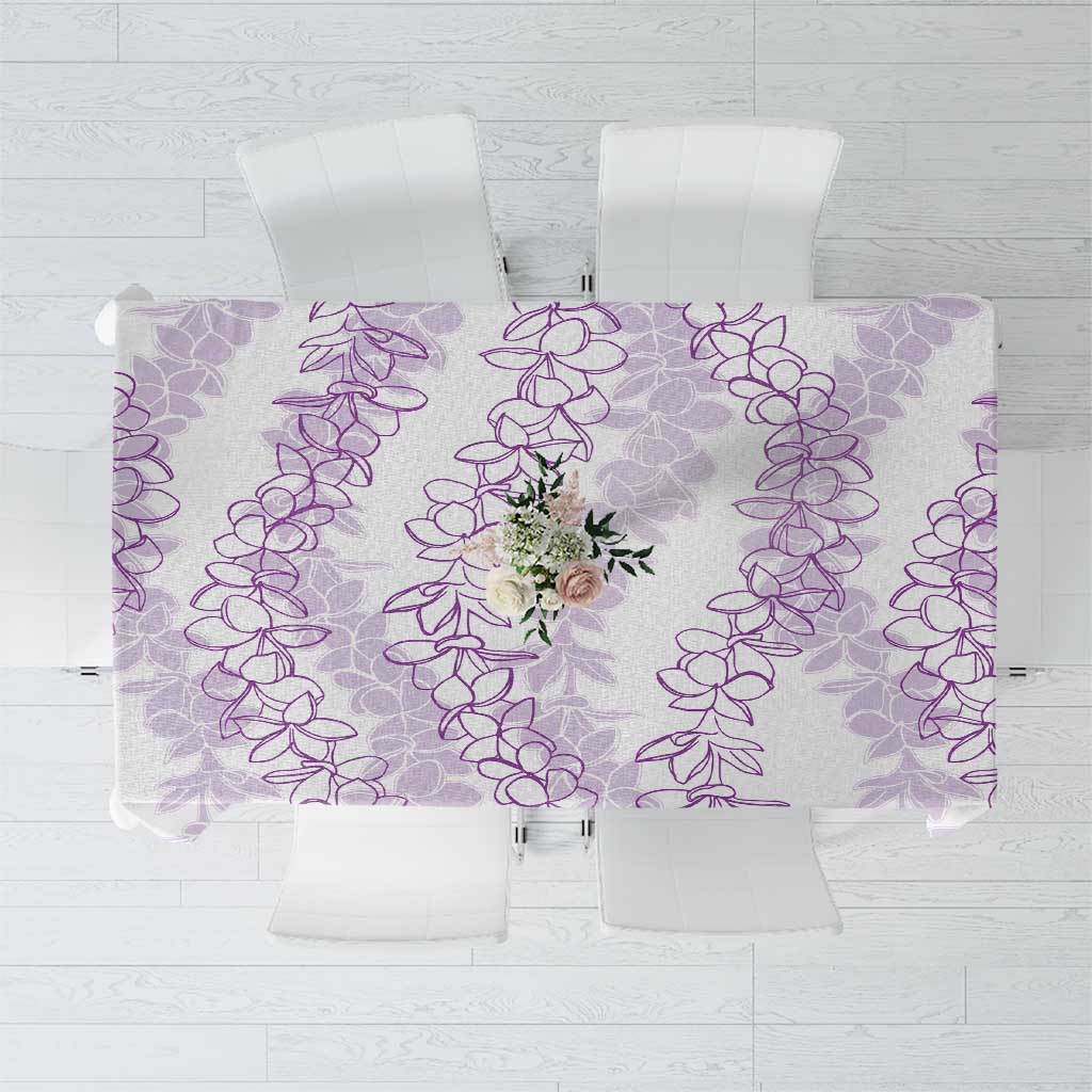 Hawaii Plumeria Lei Tablecloth Aloha Festive Vibe - Amethyst