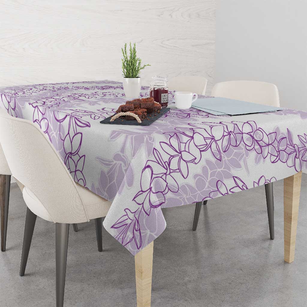 Hawaii Plumeria Lei Tablecloth Aloha Festive Vibe - Amethyst LT7 - Polynesian Pride