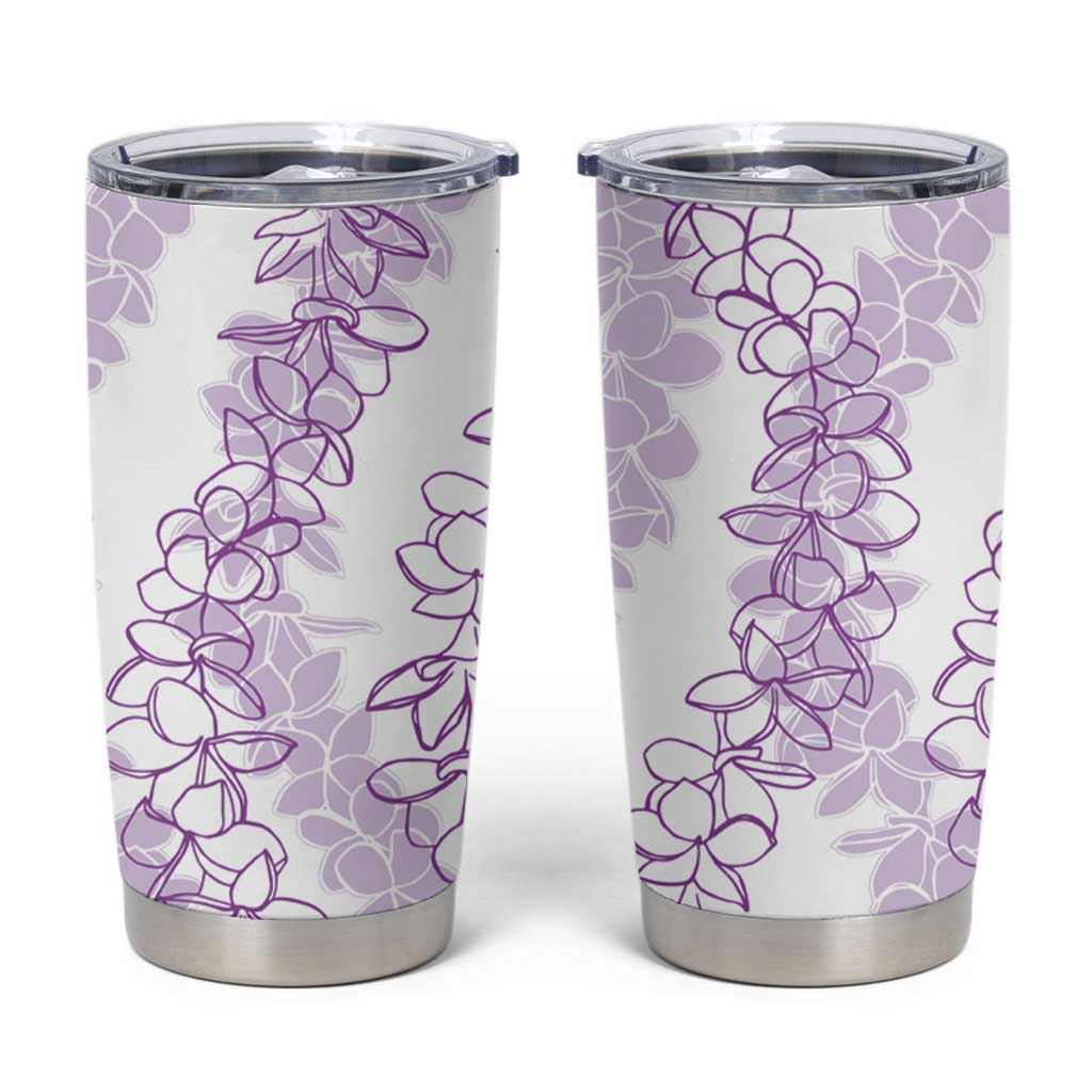 Hawaii Plumeria Lei Tumbler Cup Aloha Festive Vibe - Amethyst LT7 Amethyst - Polynesian Pride