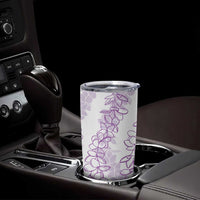 Hawaii Plumeria Lei Tumbler Cup Aloha Festive Vibe - Amethyst LT7 - Polynesian Pride