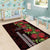 Hawaii Mele Kalikimaka Kakau Area Rug I'iwi Bird on Ohia Lehua