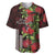 Hawaii Mele Kalikimaka Kakau Baseball Jersey I'iwi Bird on Ohia Lehua