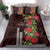 Hawaii Mele Kalikimaka Kakau Bedding Set I'iwi Bird on Ohia Lehua