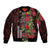 Hawaii Mele Kalikimaka Kakau Bomber Jacket I'iwi Bird on Ohia Lehua