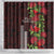 Hawaii Mele Kalikimaka Kakau Shower Curtain I'iwi Bird on Ohia Lehua