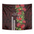 Hawaii Mele Kalikimaka Kakau Tapestry I'iwi Bird on Ohia Lehua