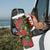 Hawaii Mele Kalikimaka Kakau Tumbler With Handle I'iwi Bird on Ohia Lehua