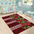 Hawaii Christmas Mele Kalikimaka Area Rug I'iwi Bird on Ohia Lehua