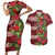 Hawaii Christmas Mele Kalikimaka Couples Matching Short Sleeve Bodycon Dress and Hawaiian Shirt I'iwi Bird on Ohia Lehua