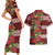 Hawaii Christmas Mele Kalikimaka Couples Matching Short Sleeve Bodycon Dress and Hawaiian Shirt I'iwi Bird on Ohia Lehua