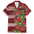 Hawaii Christmas Mele Kalikimaka Family Matching Off Shoulder Short Dress and Hawaiian Shirt I'iwi Bird on Ohia Lehua