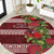 Hawaii Christmas Mele Kalikimaka Round Carpet I'iwi Bird on Ohia Lehua