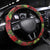 Hawaii Christmas Mele Kalikimaka Steering Wheel Cover I'iwi Bird on Ohia Lehua