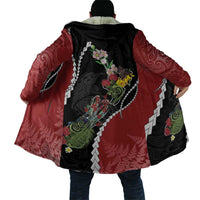 New Zealand Christmas Cloak Flora Map with Birds LT7 - Polynesian Pride