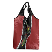New Zealand Christmas Grocery Bag Flora Map with Birds LT7 - Polynesian Pride