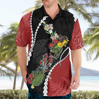 New Zealand Christmas Hawaiian Shirt Flora Map with Birds LT7 - Polynesian Pride